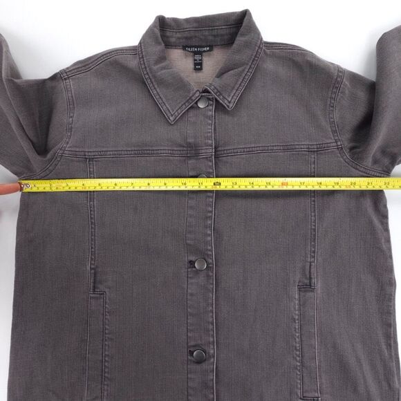 EILEEN FISHER Tonal Denim on Denim Shirt Jacket and Jeans Matching Set Minimal - Picture 3 of 15